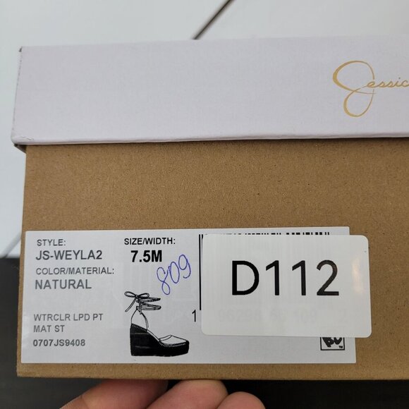 NEW Jessica Simpson Weyla Wedge Wrap Sandals Natural Leopard 7.5M - Picture 10 of 10